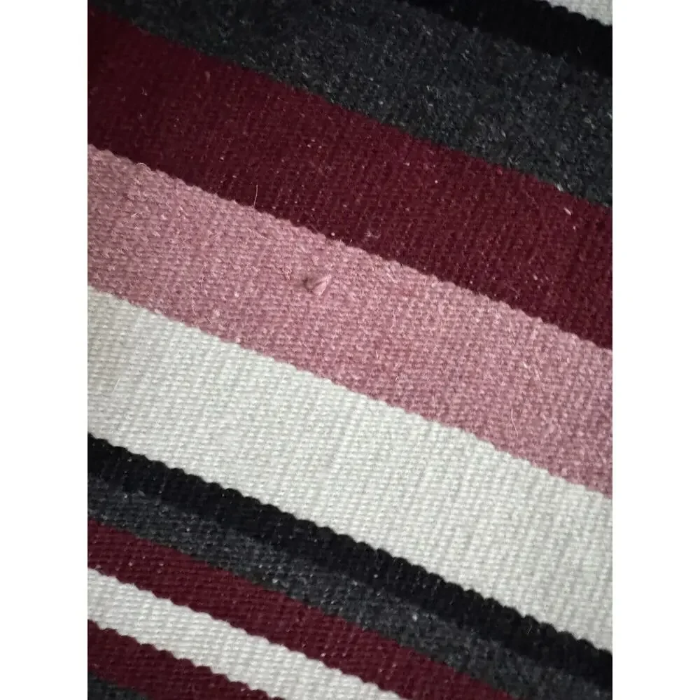 Southwestern Tapestry Blanket Art Hand Woven (?) Fringe Wall Hanging Rug READ‎